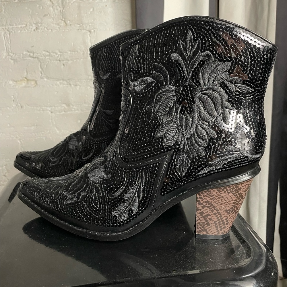 Sequin cowgirl boots